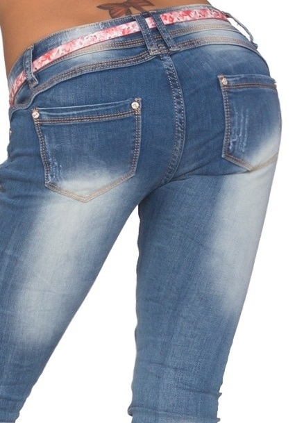 Ripped lavtaljet jeans